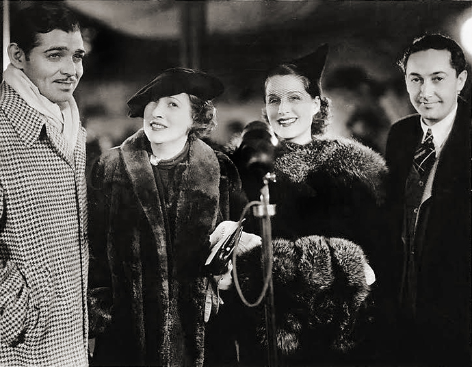 Gable with wife Ria, Norma Shearer and Irving Thalberg in 1936