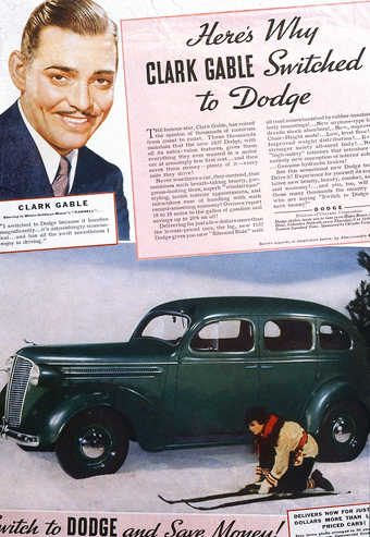 Gable in Dodge ad