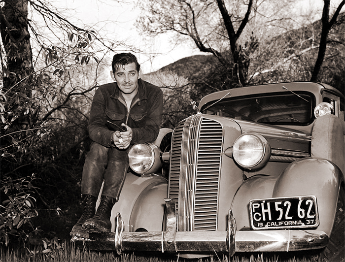 Gable with a 1937 Ford Station Wagon
