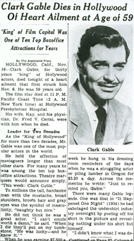 Gable's Obituary