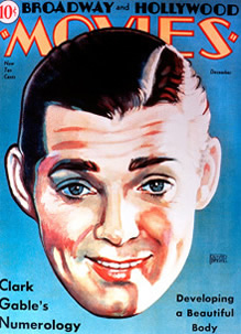Clark Gable on Cover of Broadway and Hollywood Movies Magazine
