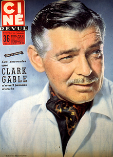Clark Gable on Cover of Paris Match Magazine