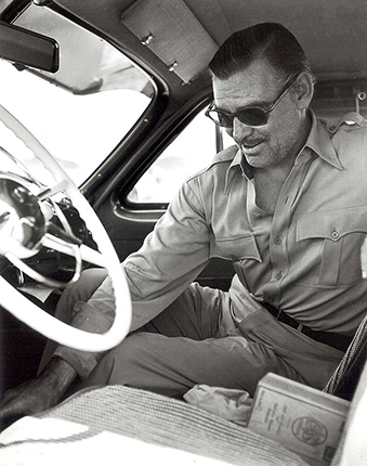 Gable with his car, 1951