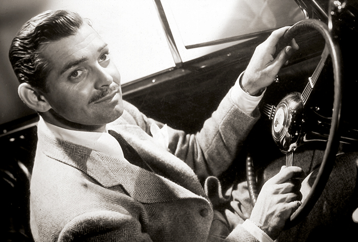 Gable with his Ford Lincoln Zephyr 1937